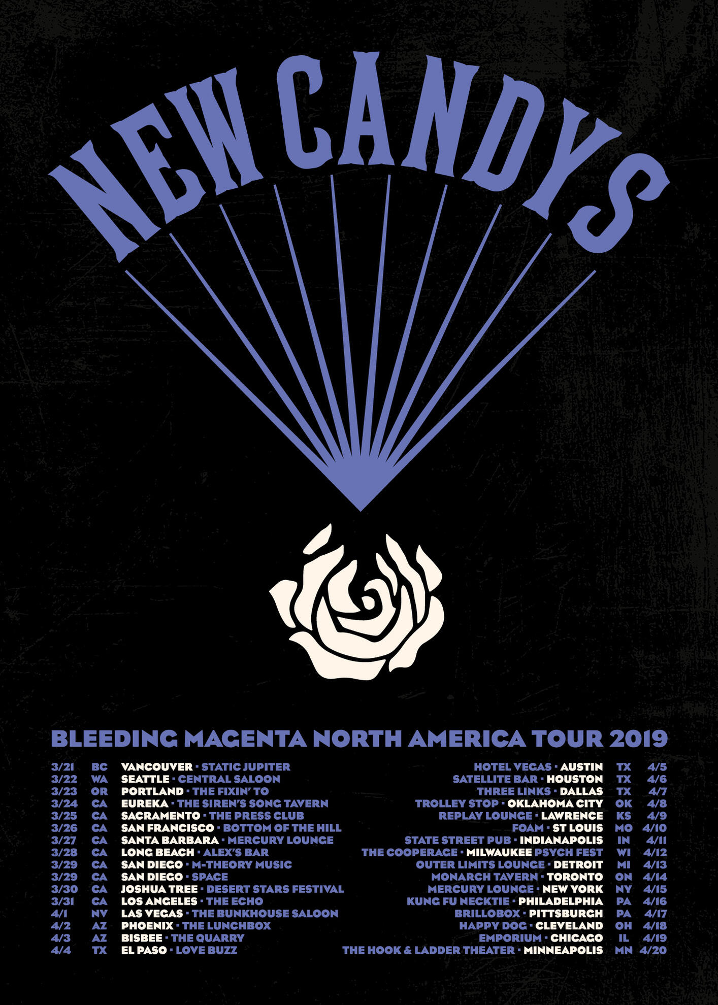 Bleeding Magenta North America Tour 2019 Bleeding Magenta North America Tour 2019