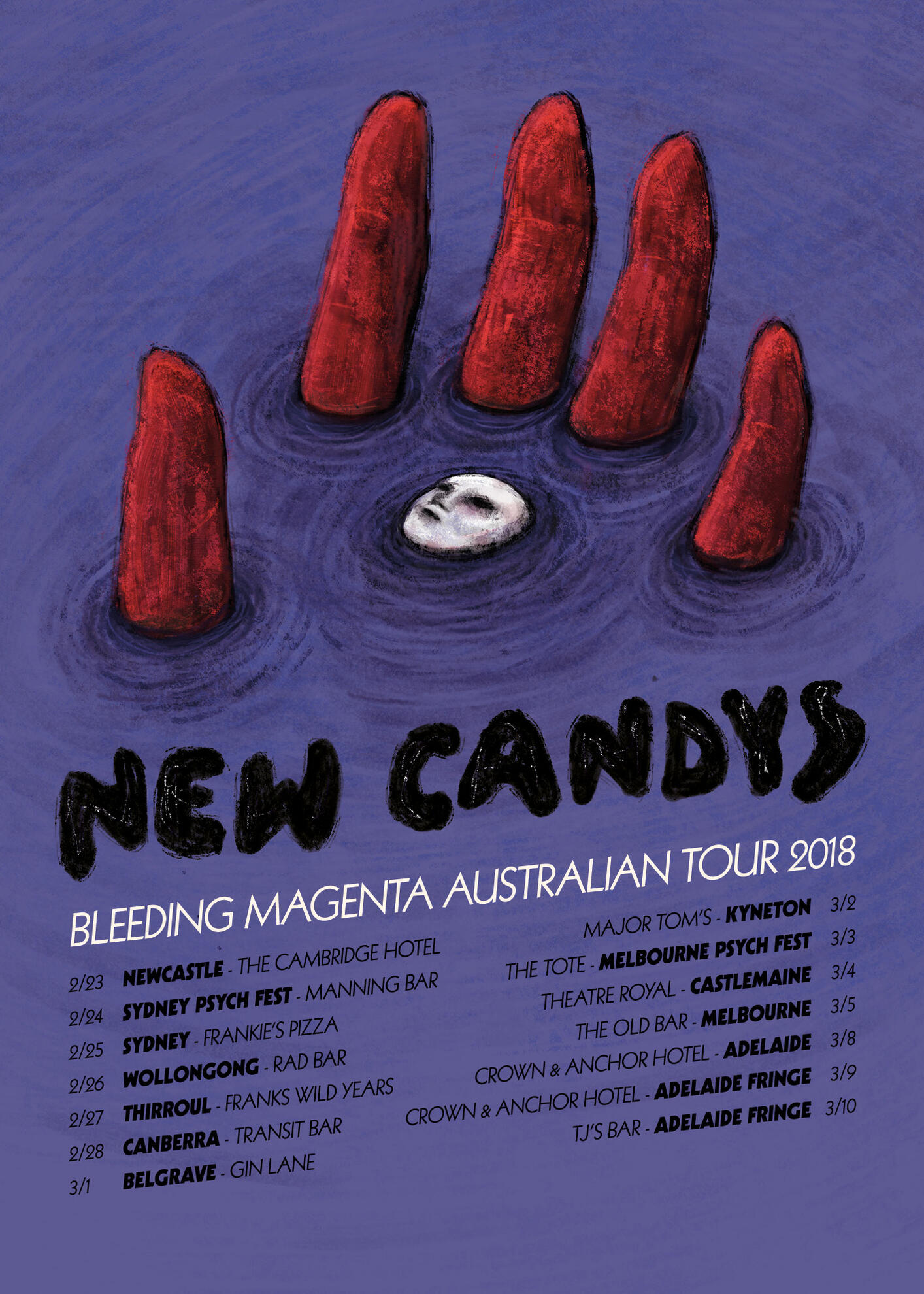Bleeding Magenta Australian Tour 2018